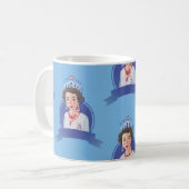 koningin elizabeth 2 koffiemok (Voorkant links)