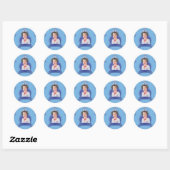 koningin elizabeth 2 ronde sticker (Vel)