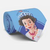 koningin elizabeth 2 stropdas (Opgerold)