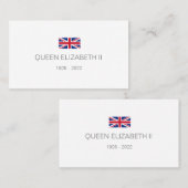 koningin Elizabeth 2de Visitekaartje (Voorkant / Achterkant)