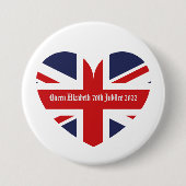 koningin Elizabeth 70th Jubilee 2022 Ronde Button 7,6 Cm (Voorkant)