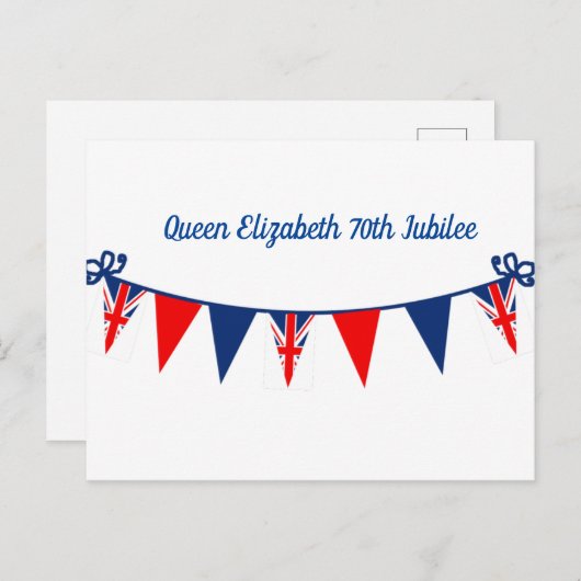 koningin Elizabeth 70th Jubilee Briefkaart (Voorkant / Achterkant)