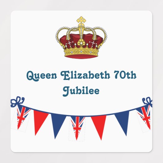 koningin Elizabeth 70th Jubilee Labels (Design 1)