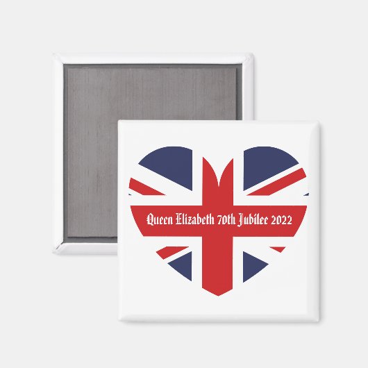 koningin Elizabeth 70th Jubilee Magneet (Voorkant / Achterkant)