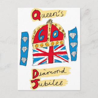 koningin elizabeth diamond jubilee 2012 briefkaart