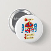 koningin elizabeth diamond jubilee 2012 ronde button 5,7 cm (Voorkant /achterkant)