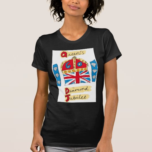 koningin elizabeth diamond jubilee 2012 t-shirt (Voorkant)
