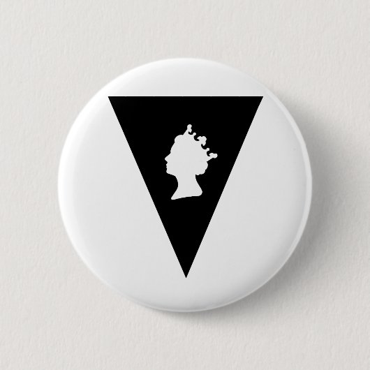 koningin elizabeth diamond jubilee ronde button 5,7 cm (Voorkant)