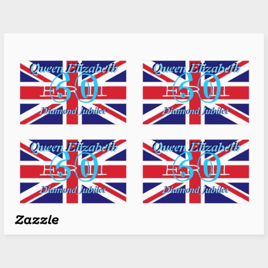 koningin Elizabeth Diamond Jubilee sticker (Vel)