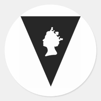 Koningin Elizabeth Diamond Jubileum Ronde Sticker