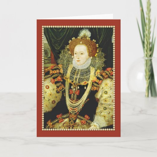 Koningin Elizabeth die I van Engeland Parels Kaart (Voorkant)