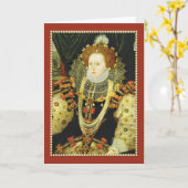 Koningin Elizabeth die I van Engeland Parels Kaart (Gele Bloem)