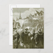 koningin Elizabeth die Londen binnenkomt Briefkaart (Voorkant / Achterkant)