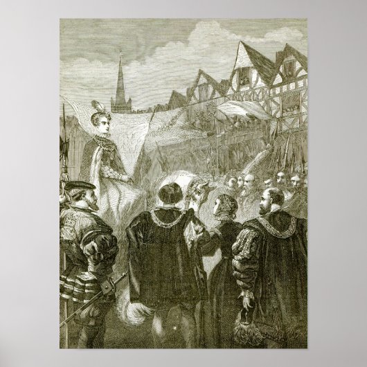koningin Elizabeth die Londen binnenkomt Poster (Voorkant)