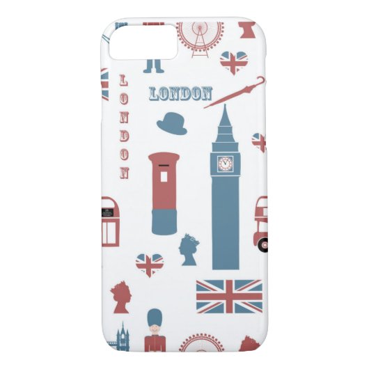 Koningin Elizabeth en Londen iconen ontwerp Case-Mate iPhone Case (Achterkant)