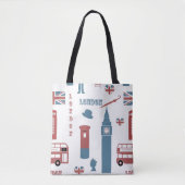 Koningin Elizabeth en Londen iconen ontwerp Tote Bag (Voorkant)