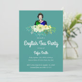 koningin Elizabeth English Tea Party Kaart (Staand voorkant)