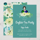 koningin Elizabeth English Tea Party Kaart (Voorkant / Achterkant)