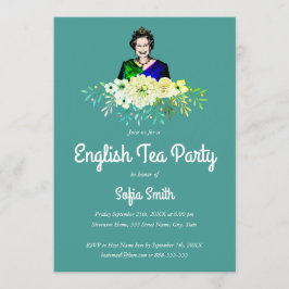 koningin Elizabeth English Tea Party Kaart