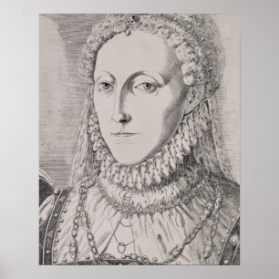 koningin Elizabeth I (1533-1603), c.1572-75 (engra Poster
