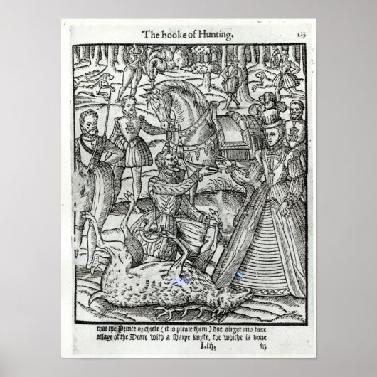 Koningin Elizabeth I bij een stagejacht Poster (Voorkant)