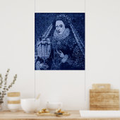 koningin Elizabeth I blauw Poster (Keuken)