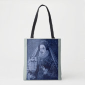 koningin Elizabeth I blauw Tote Bag (Voorkant)