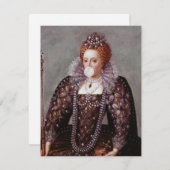 Koningin Elizabeth I blazen witte kauwgom (Voorkant / Achterkant)