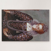 Koningin Elizabeth I blazen witte kauwgom Legpuzzel (Horizontaal)