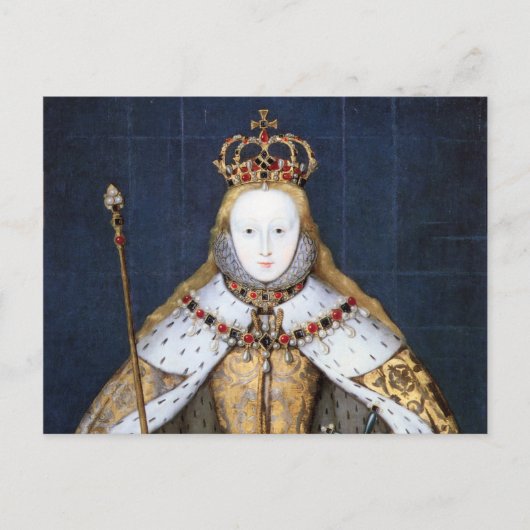 koningin Elizabeth I: Coronatie Briefkaart (Voorkant)
