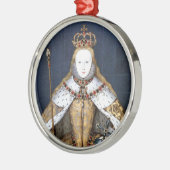 koningin Elizabeth I: Coronatie Metalen Ornament (Links)