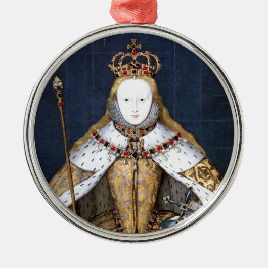 koningin Elizabeth I: Coronatie Metalen Ornament (Voorkant)
