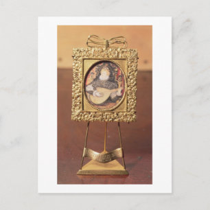 Koningin Elizabeth I die de lat speelt (miniatuur Briefkaart