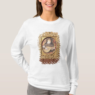 Koningin Elizabeth I die de lat speelt (miniatuur T-shirt