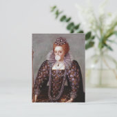 Koningin Elizabeth I die witte kauwgom blaast (Staand voorkant)