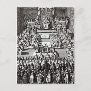 Koningin Elizabeth I en het Parlement Briefkaart