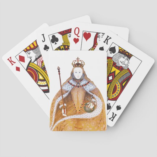 koningin Elizabeth I - historische illustratie Pokerkaarten (Achterkant)