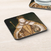 koningin Elizabeth I in Coronation Robes Bier Onderzetter (Linkerzijde)