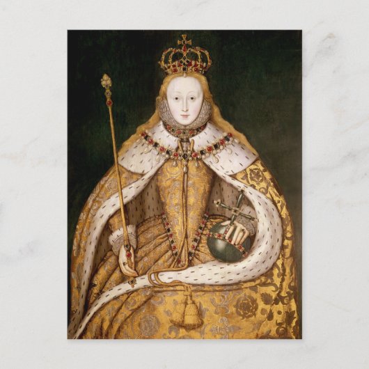 koningin Elizabeth I in Coronation Robes Briefkaart (Voorkant)