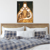 koningin Elizabeth I in Coronation Robes Canvas Afdruk (Insitu (Slaapkamer))