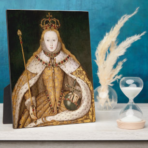 koningin Elizabeth I in Coronation Robes Fotoplaat