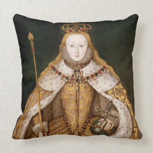koningin Elizabeth I in Coronation Robes Kussen