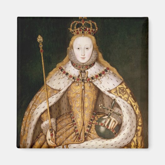 koningin Elizabeth I in Coronation Robes Magneet (Voorkant)