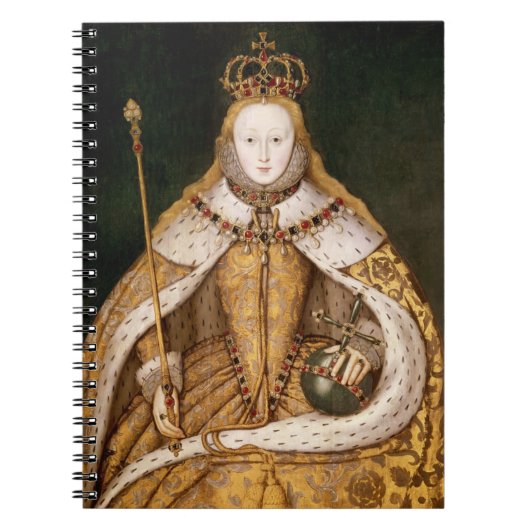 koningin Elizabeth I in Coronation Robes Notitieboek (Voorkant)