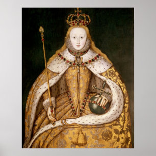 koningin Elizabeth I in Coronation Robes Poster