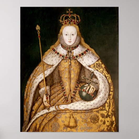 koningin Elizabeth I in Coronation Robes Poster (Voorkant)