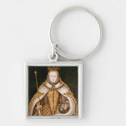 koningin Elizabeth I in Coronation Robes Sleutelhanger (Voorkant)