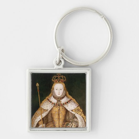 koningin Elizabeth I in Coronation Robes Sleutelhanger (Voorkant)