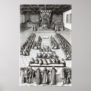 Koningin Elizabeth I in het Parlement Poster