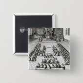 Koningin Elizabeth I in het Parlement Vierkante Button 5,1 Cm (Voorkant /achterkant)